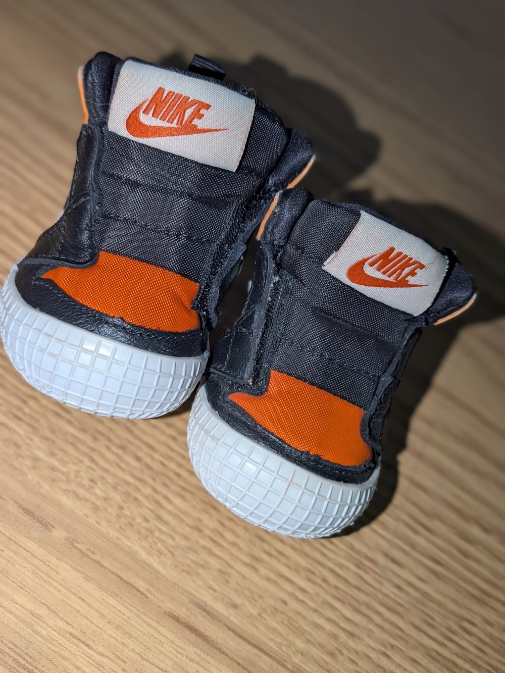 Nike Black and Orange Infant Slip-On Sneakers